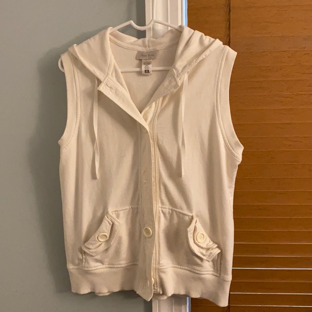 Cream Hooded Vest